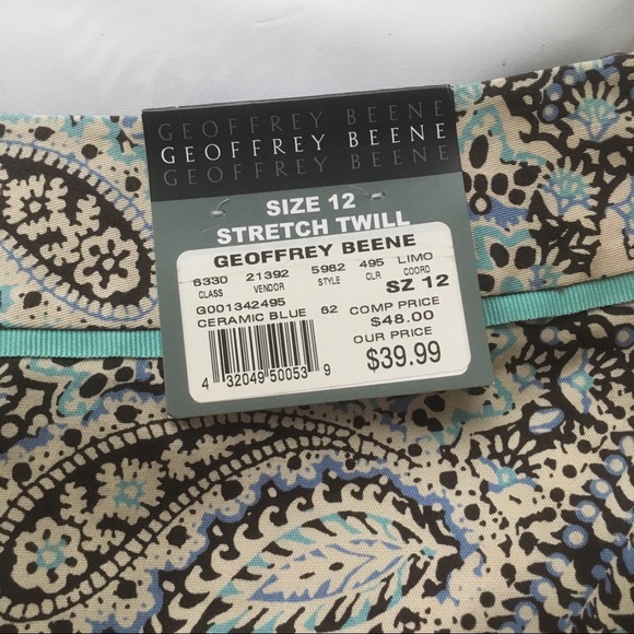 Geoffrey Beene Sport Stretch twill min skirt sz 12 - Picture 2 of 7